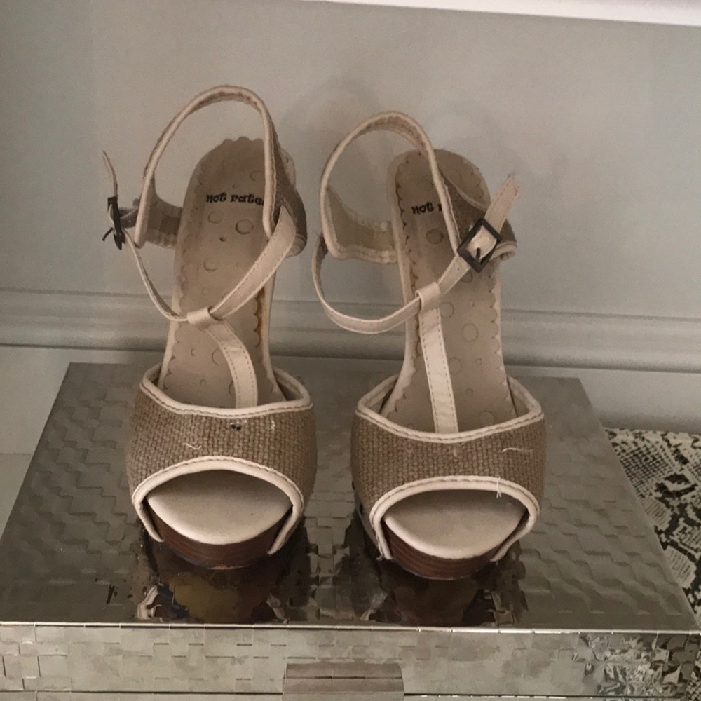 Nude heels open toes